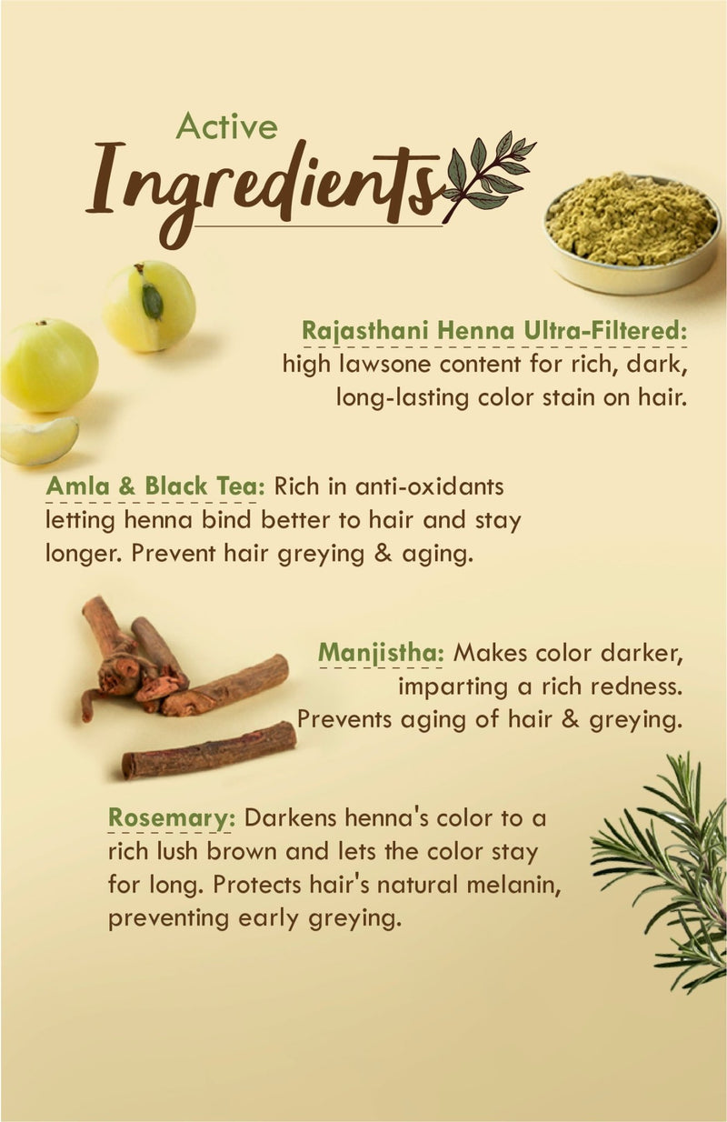 <strong>Ready-to-Apply Fresh Henna Paste</strong><br><i>Pre-soaked in Herbs & Tea Water</i><br>Pack of 2 - Nat Habit