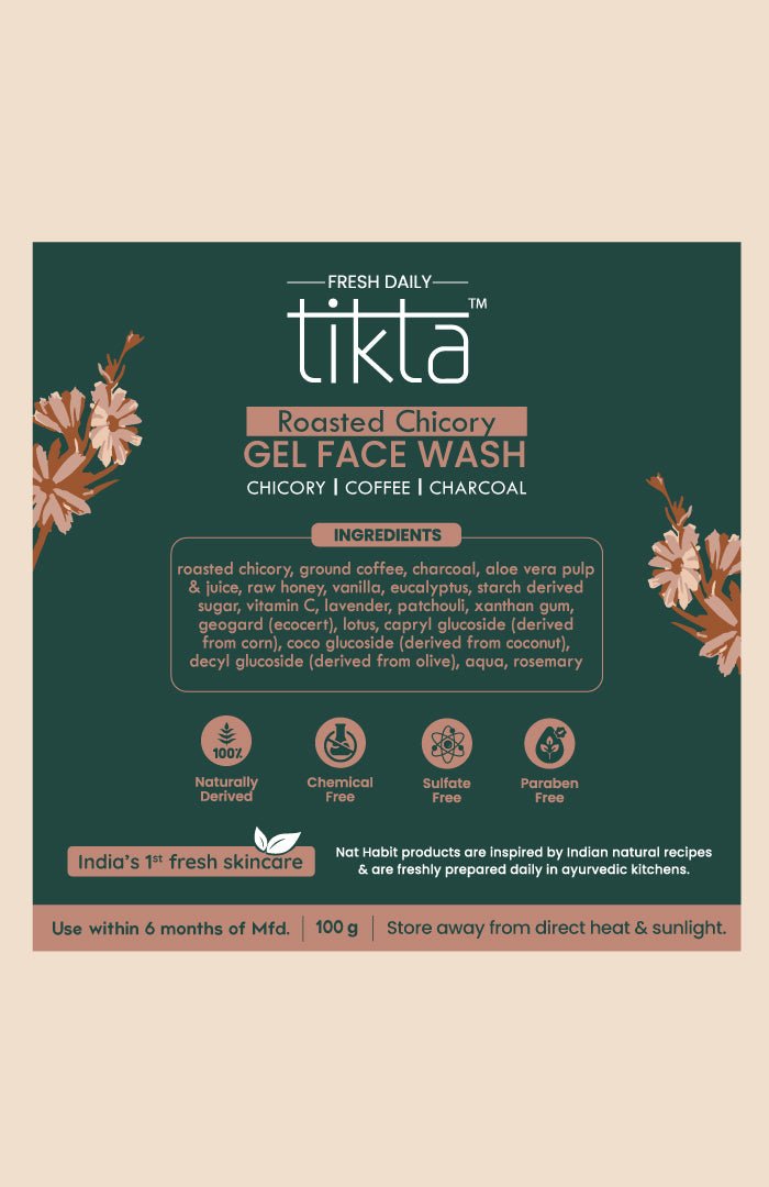 <strong>Roasted Chicory Tikta <br>Gel Face Wash</strong> <br><i>for Men</i> - Nat Habit