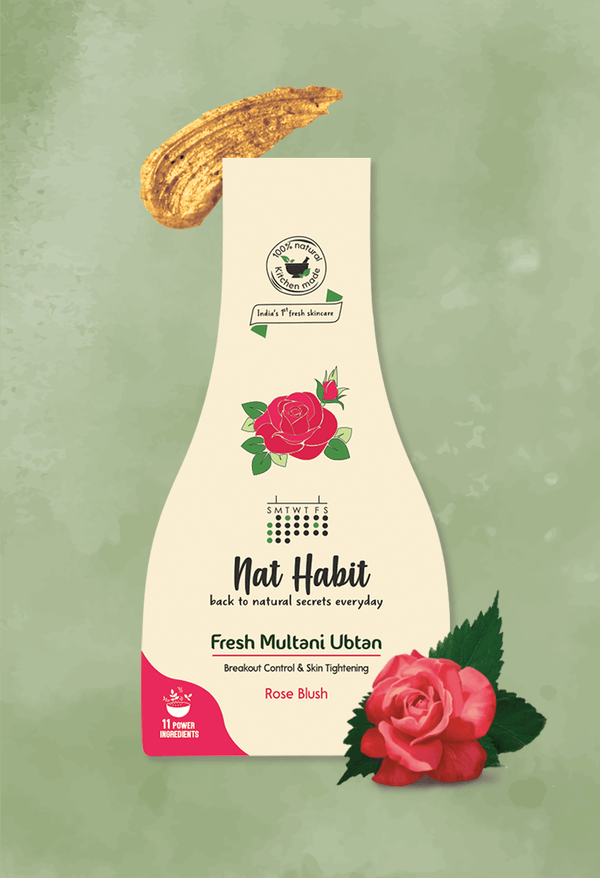 Rose Blush Multani Ubtan - Nat Habit