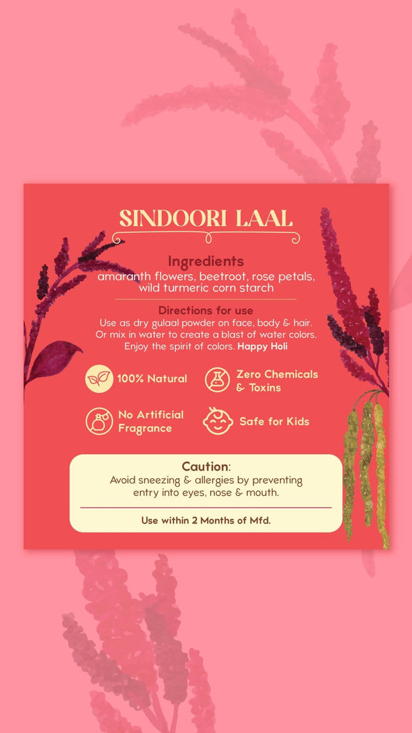 <strong>Sindoori Laal Gulaal Raas</strong> <br><i>Pack of 2</i> - Nat Habit