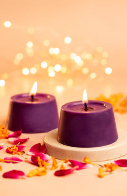 <strong>Starry Night Prosperity Candles</strong><br><i>Paraffin-free, Recycled, Puja-pure</i></br> - Nat Habit