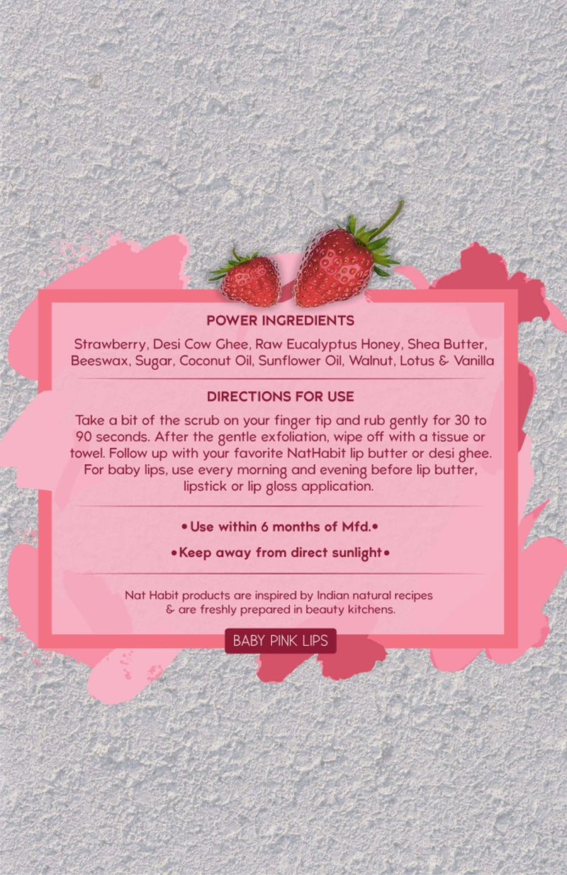 <strong>Strawberry Crush Lip Mura</strong> <br><i>Baby Pink Lips</i> - Nat Habit