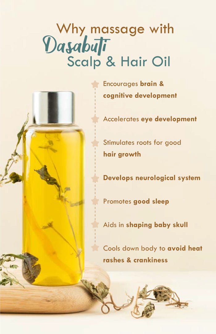 <strong>Summer Baby Scalp & Hair Oil - Brahmi Matsyakshi DASABUTI - 110ml</strong> <br><i>Brain Development, Eye Development & Hair Stimulation</i> - Nat Habit