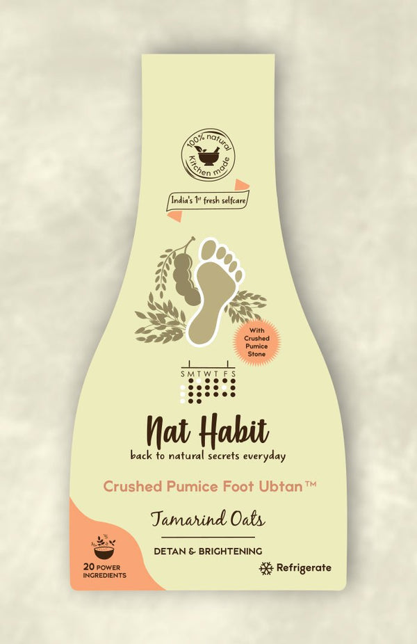 100% Natural Tamarind Oats Foot Scrub - Nat Habit