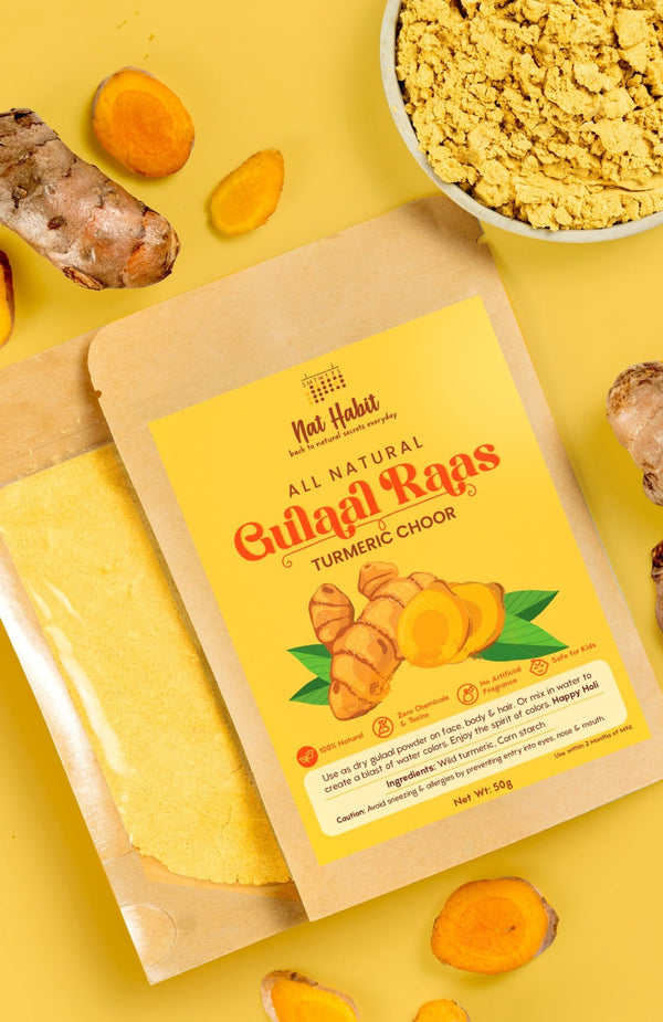<strong>Turmeric Choor Gulaal Raas</strong> <br><i>Pack of 2</i> - Nat Habit