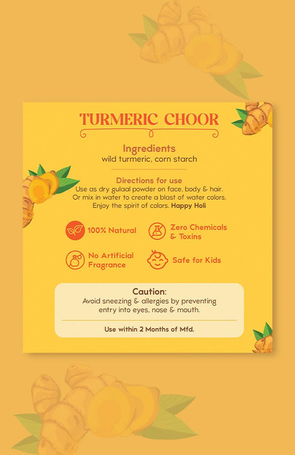 <strong>Turmeric Choor Gulaal Raas</strong> <br><i>Pack of 2</i> - Nat Habit