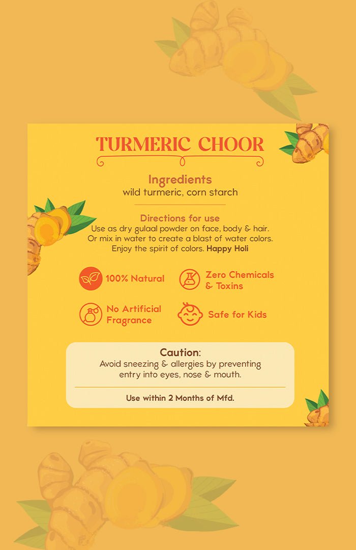 <strong>Turmeric Choor Gulaal Raas</strong> <br><i>Pack of 2</i> - Nat Habit