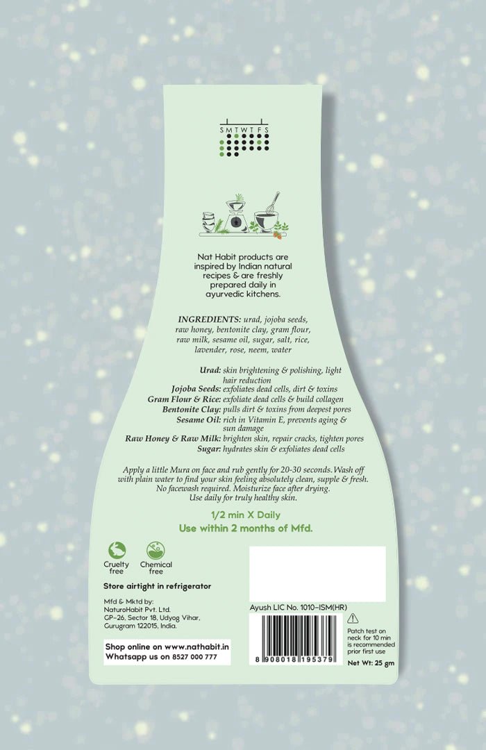 <strong>Urad Jojoba Exfoliating Mura</strong> <br><i>Fine Hair Reduction</i> - Nat Habit