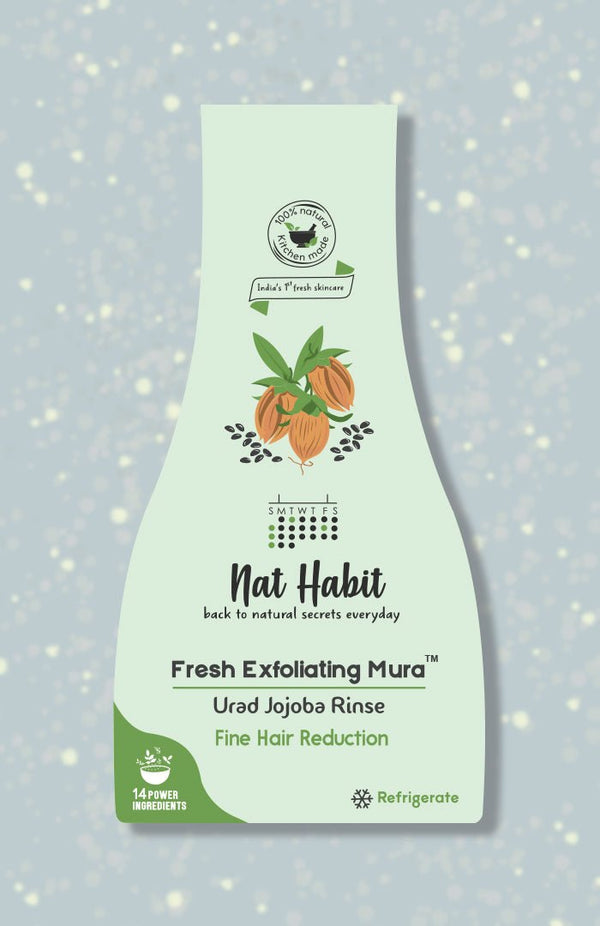 Natural Urad Jojoba Face Exfoliator Scrub - Nat Habit