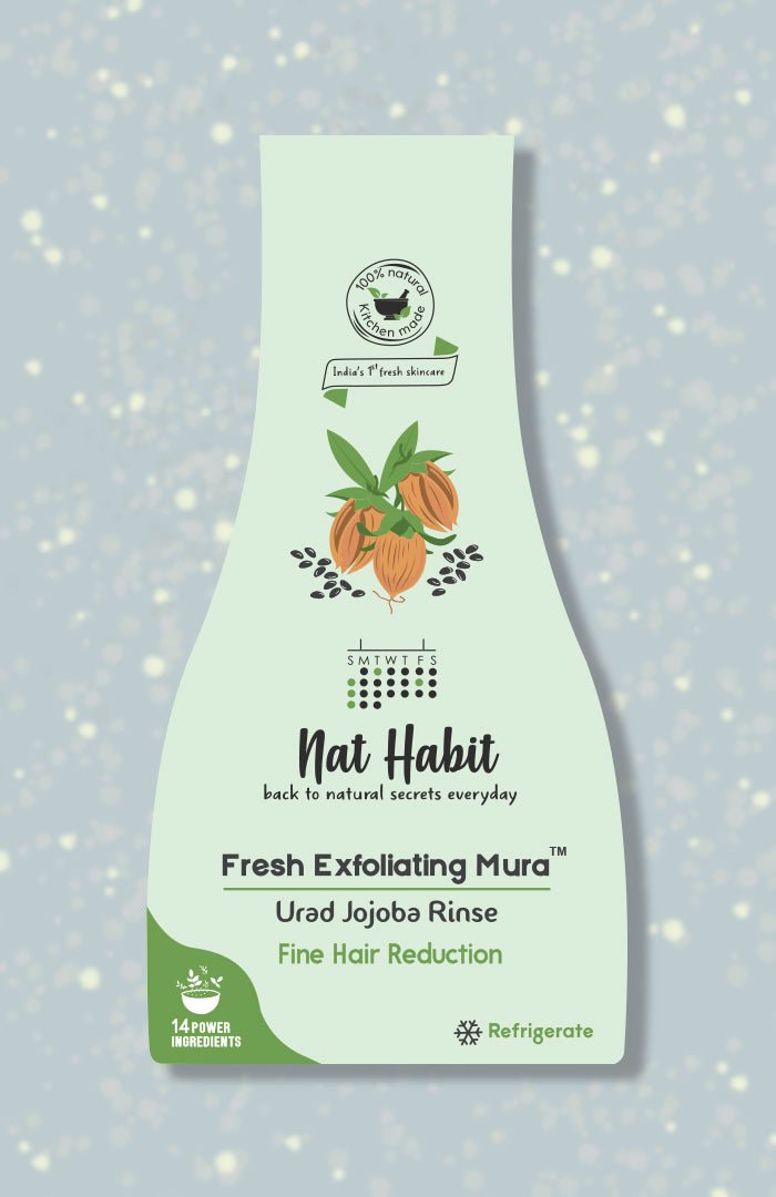 Natural Urad Jojoba Face Exfoliator Scrub - Nat Habit