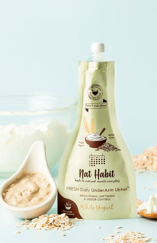 <strong>White Yogurt UnderArm Ubtan</strong> <br><i>Brightening, Softening & Odour Control</i> - Nat Habit
